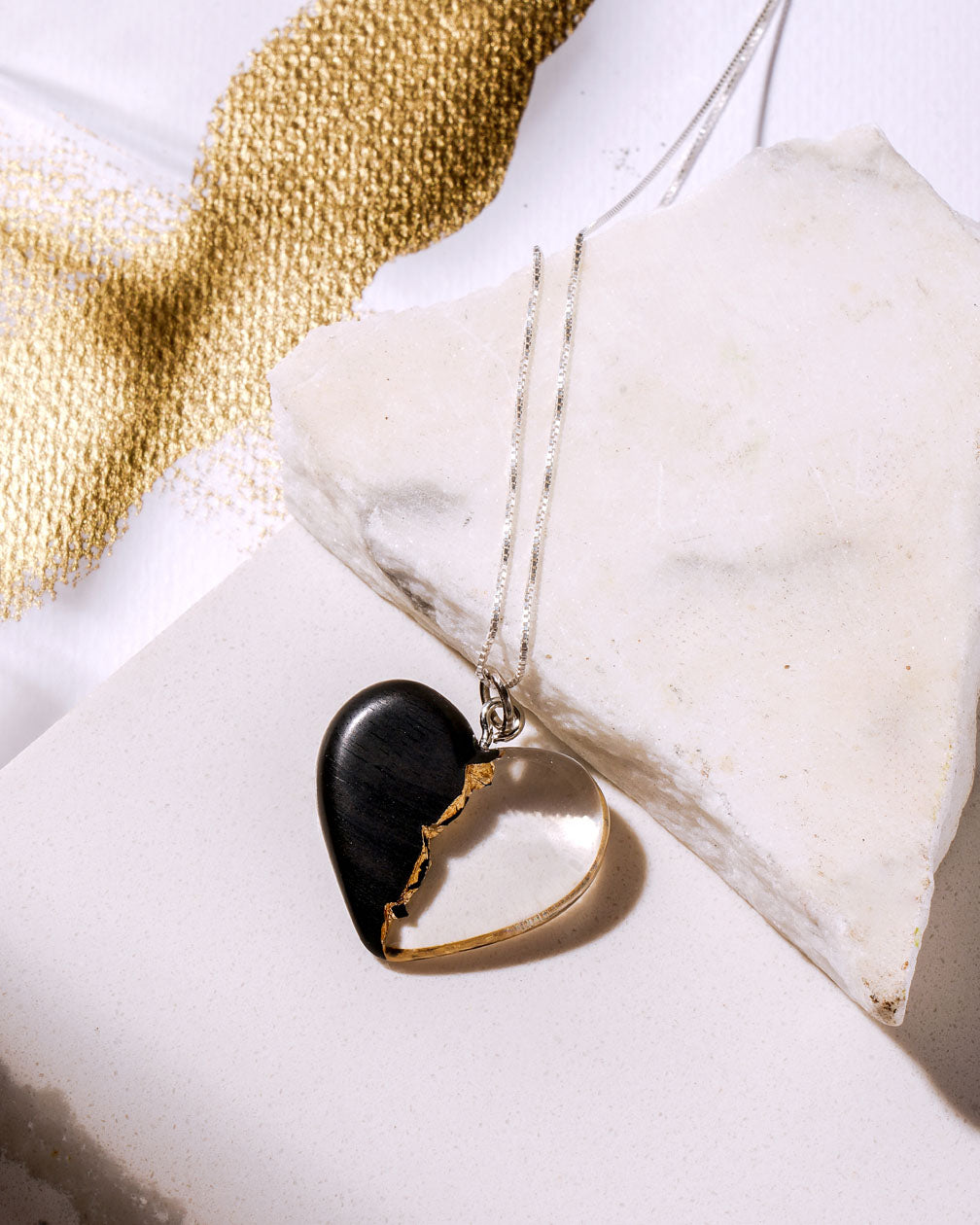 Handmade Ebony wood resin Heart Pendant best woman handmade gift Necklace, one of kind piece , Necklace , Gift for women , handmade necklace