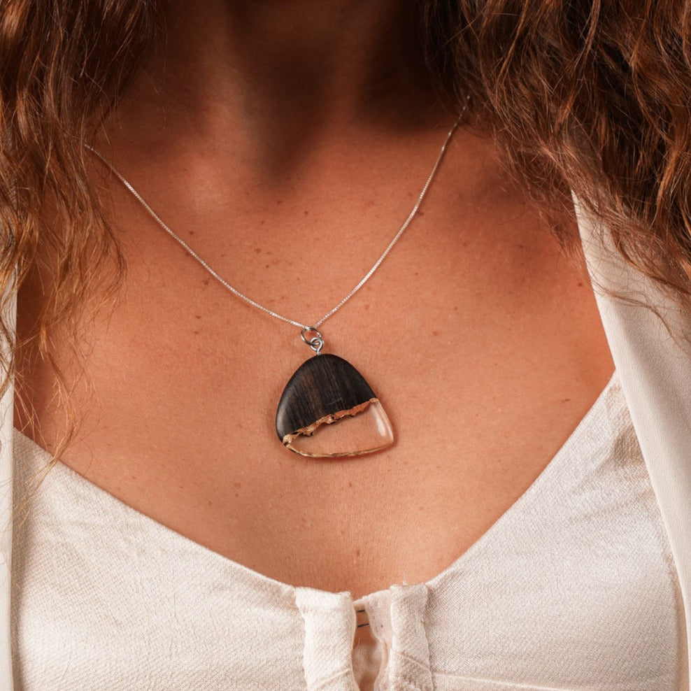 Handmade Ebony wood resin guitar pick best woman handmade gift Necklace, one of kind piece Guitar pick , Necklace , Gift for women , handmade necklace